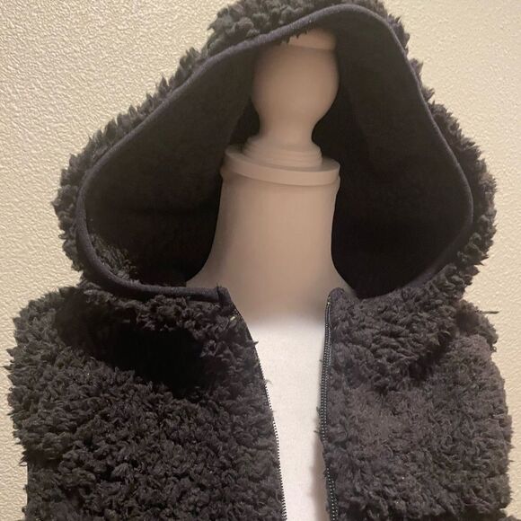 Weatherproof Vintage Hooded Sherpa Vest Black Size M - Picture 3 of 8